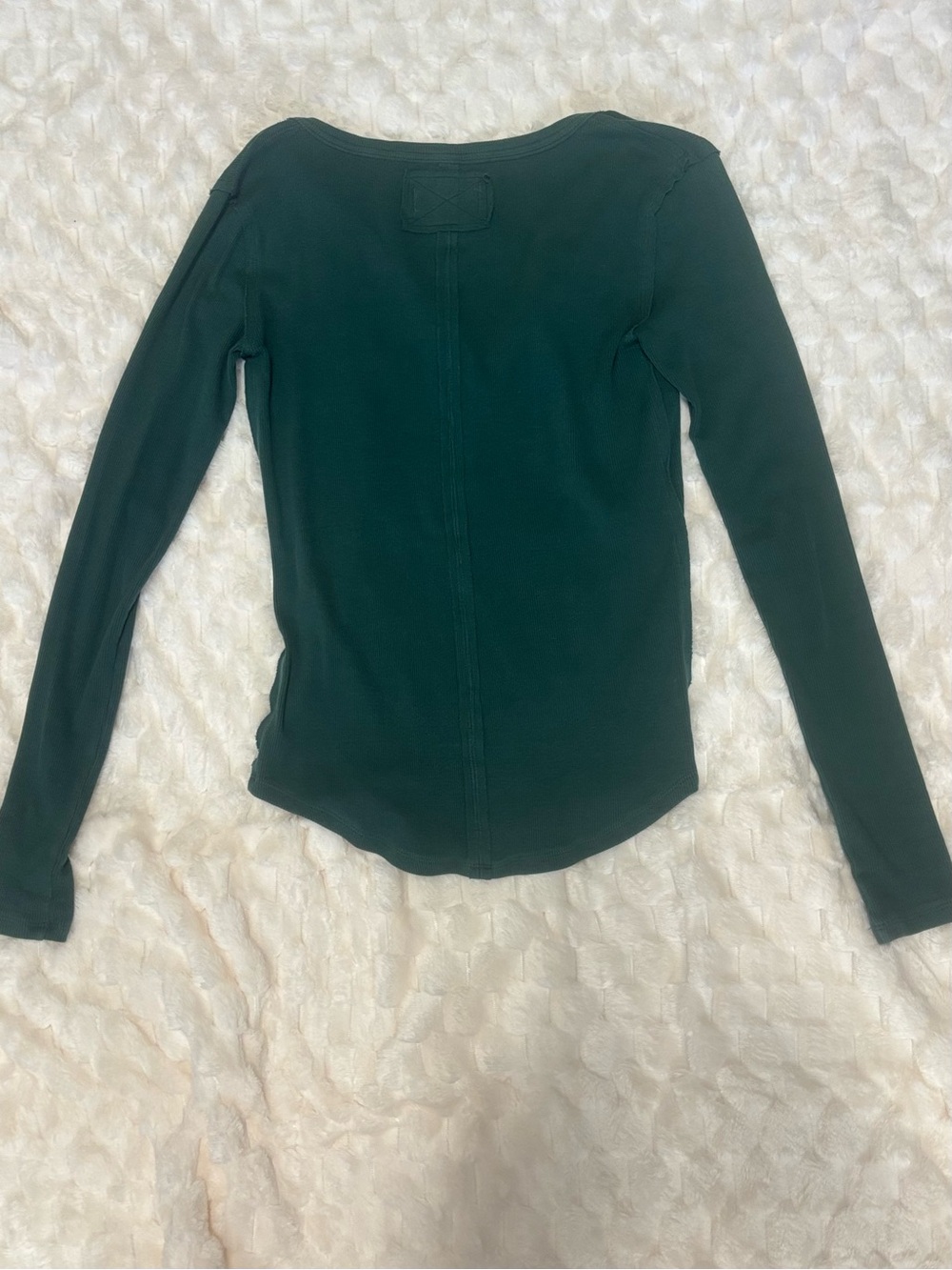 We The Free Teal Ribbed Henley Long-Sleeve Top - Picture 5 of 5